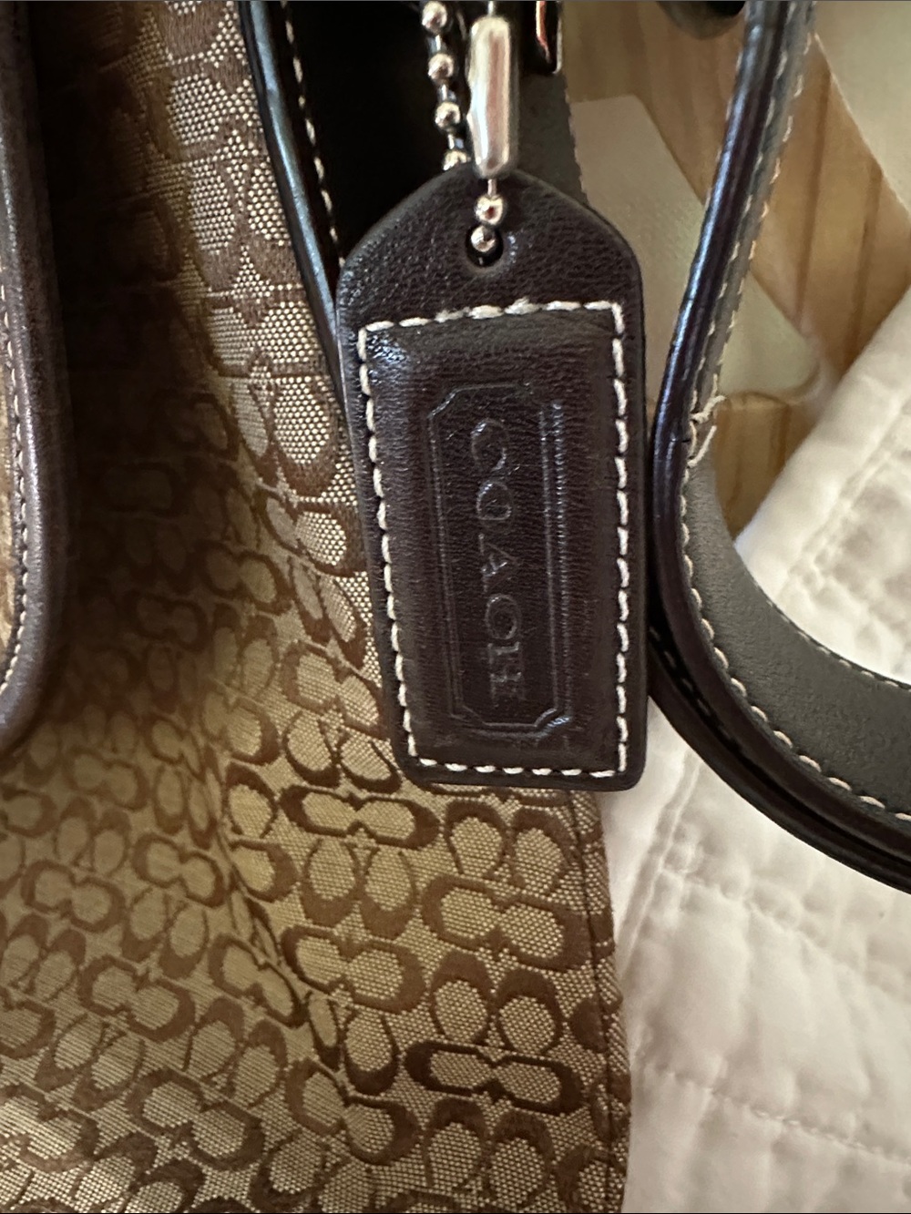 Classic Monogram Shoulder Bag in Brown and Black - Picture 10 of 10